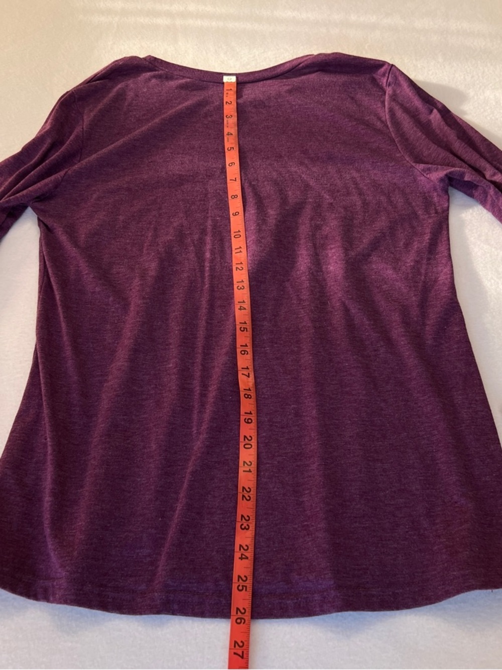 Good Vibes Long Sleeve Tee - Burgundy - Picture 7 of 7
